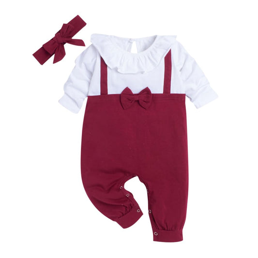 Hopscotch Kids Cotton Graphic Print Jumpsuit In White Color For Ages 3-6 Months