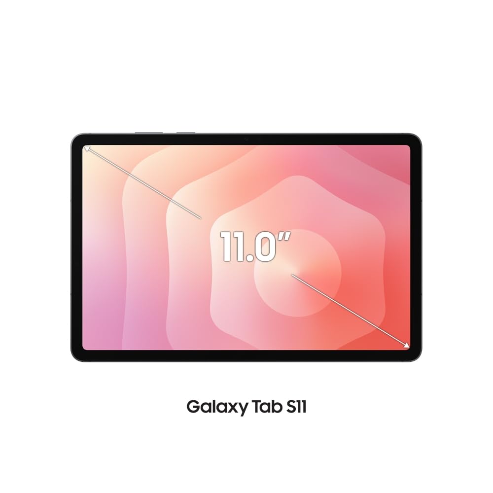 Samsung Galaxy Tab S11 with AI, S Pen in-Box, 27.8 cm (11 inch) Dynamic AMOLED 2X Display, 12 GB RAM, 128 GB Storage, Wi-Fi + 5G Tablet, Silver