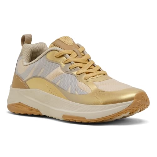 Campus Women Fable Running Shoes - Golden/L.Beige 6UK/India 1 Pair