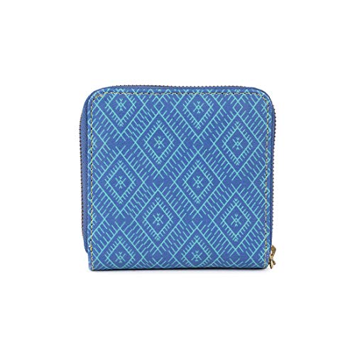 Chumbak Women’s Wallet – Paisley Llama Collection, Vegan Leather Square Mini Wallet with Zipper Closure, Card Holder, Currency Slots – Multicolor Purse