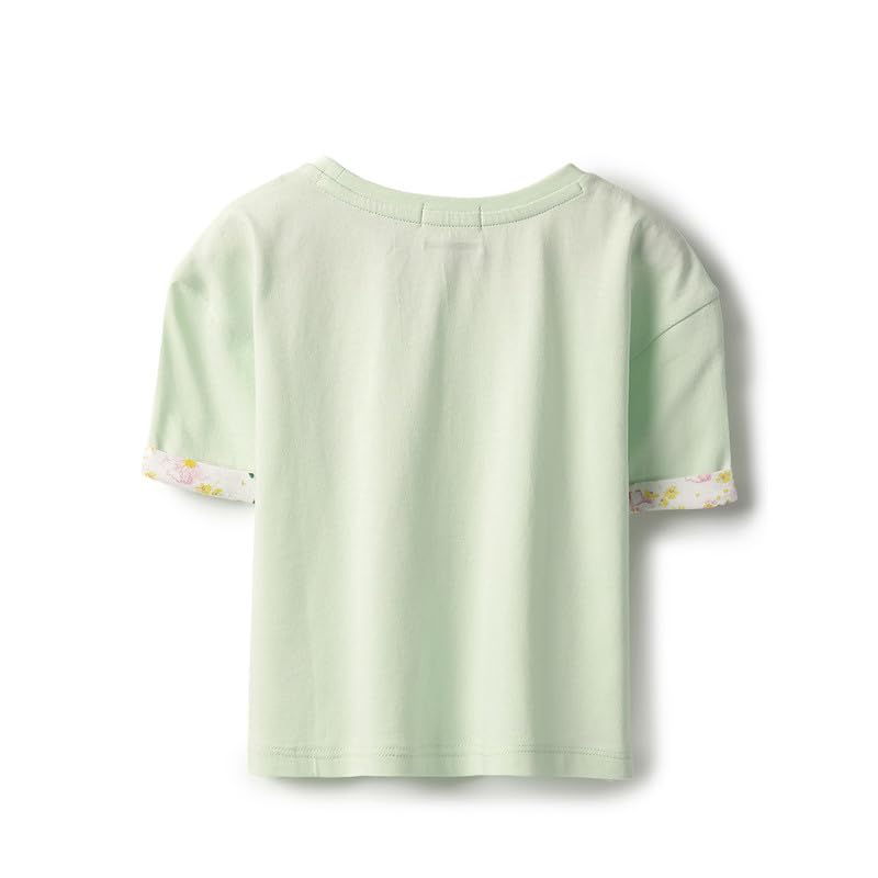United Colors of Benetton Cropped Fit Round Neck Bow Applique Bunny T-Shirt