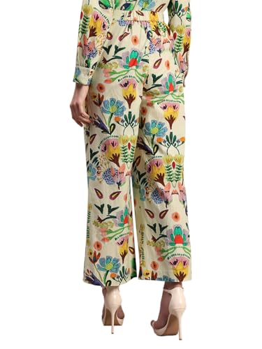 VERO MODA Women's Straight Fit High-Rise Multicolor Pants