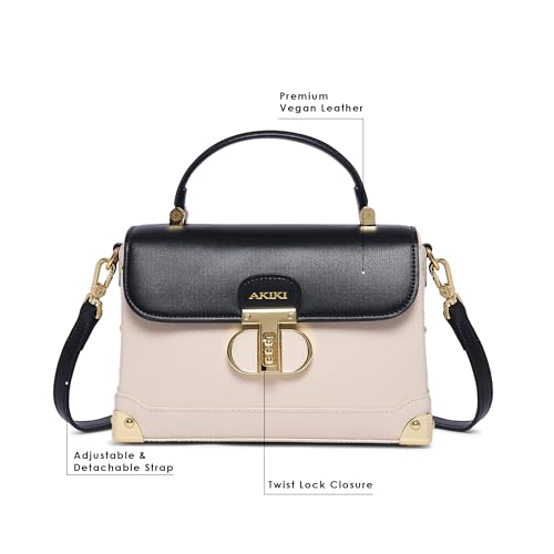 Akiki London Women's Westminster Satchel Handbag | Satchel Bag for Work | Ladies purse | Stylish Shoulder Bag | Gift For Women