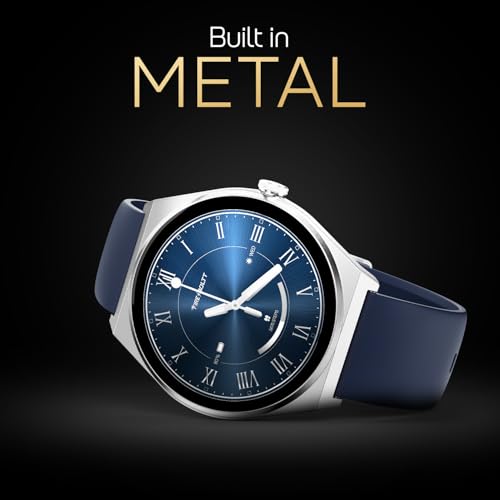 Fire-Boltt Phoenix Nova Smartwatch 1.43” Slim Super AMOLED Display, 466x466 Pixel Always-On Display, Bluetooth Calling, Health Tracker for Men & Women Classic Blue