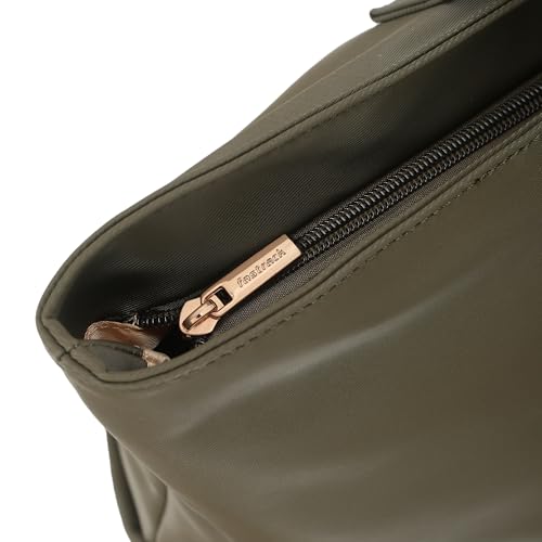 Fastrack Casual Tote Bag For Girls, Large Size With A Zipper Closure And Padded Laptop Compartment, Compatible With Laptops Up To 14 Inches, Double Handle Bag, Grey