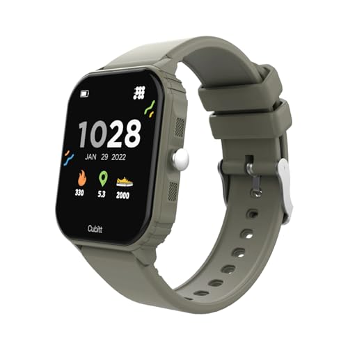 Cubitt Teens Smartwatch, 1.85” Touchscreen Fitness Tracker – Forest Green
