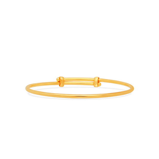 Malabar Gold & Diamonds 22K Yellow Gold Bangle/Kada for Kids |(916) BIS Hallmark Pure Gold Adjustable Bangle for New Born Baby Naming Ceremony, Birthday & Diwali Gifting (0-3Y)