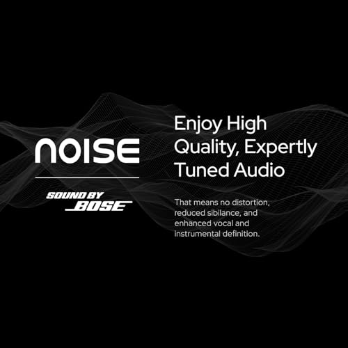 Noise Master Buds, Sound by Bose in-Ear Bluetooth Earbuds, Up to 49dB Adaptive ANC, LHDC 5.0, Immersive Spatial Audio, 44H Playtime with 6 mic ENC, Dual Pairing, IPX5 Ear Buds TWS (Onyx)