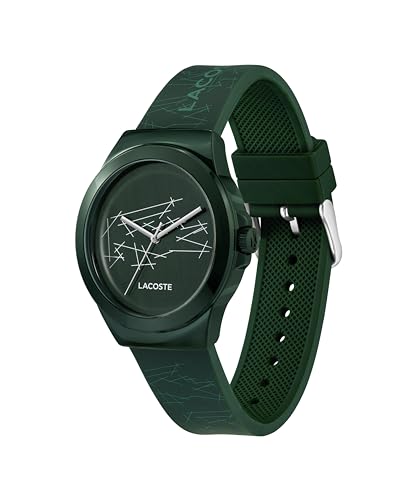 Lacoste Neocroc Qtz Basic Green Round Dial Men's Watch|Silicone Material|Multi Color Band - 2011391