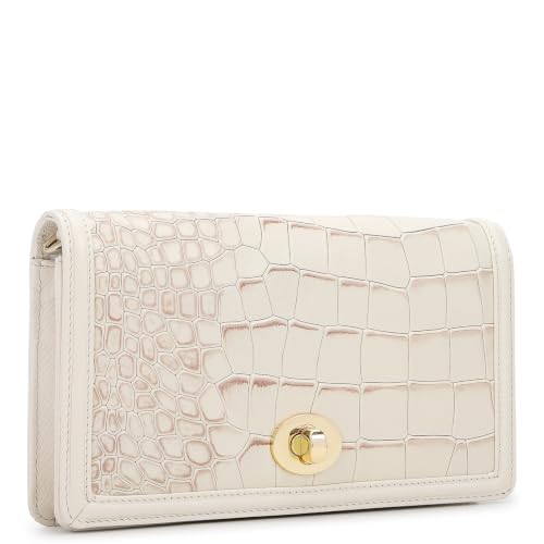 Da Milano Premium Leather Wallet for Women | Multi Compartment Travel Wallet - Marshmallow White