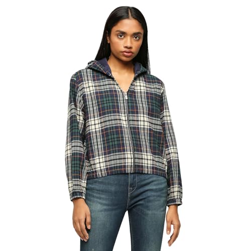 Pepe Jeans Women's Relaxed Fit Shirt (PL304787_Green_Multicolour
