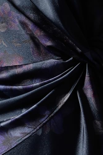 Women Navy Print Party Dress
