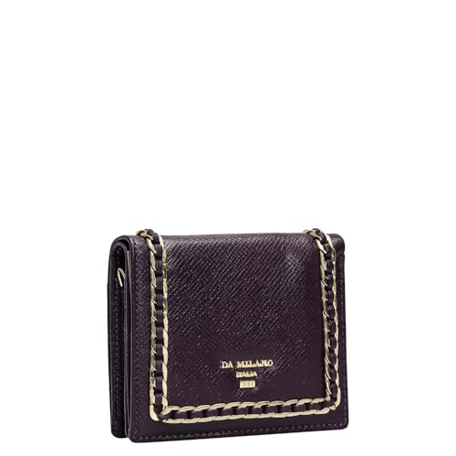 Da Milano Leather Sling Wallet for Women - Purple (LSW-10262A)