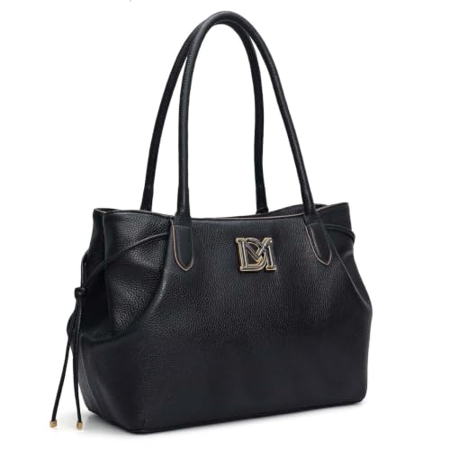Da Milano Leather Satchel Bag for Women - Black (LB-02104)