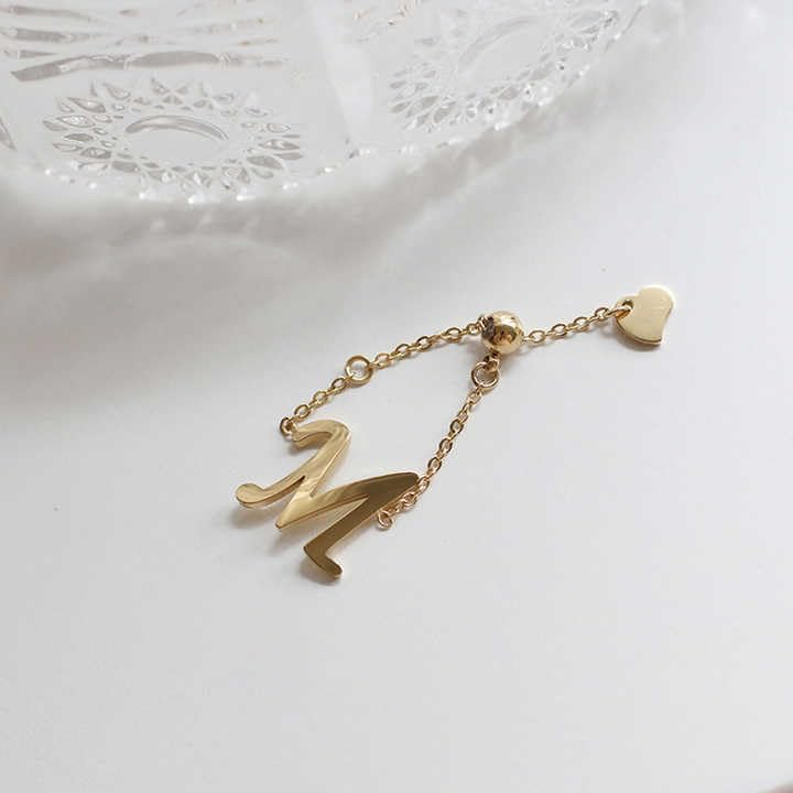 PALMONAS Initial M Ring for Women (Adjustable Size) - Waterproof & Anti-Tarnish, Gift for Girls & Women