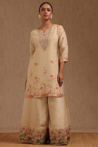 Soch Women's Tissue Salwar Suit Set (EWA5CD22266_Beige