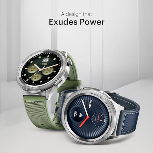 Noise Halo 2 Limited Edition Smart Watch 1st Ever Functional Rotating Dial (Axe-Cut Bezel), 1.43" AMOLED, Stainless Steel Build, Custom Transition Effects, BT Calling, Health Suite (Midnight Alloy)