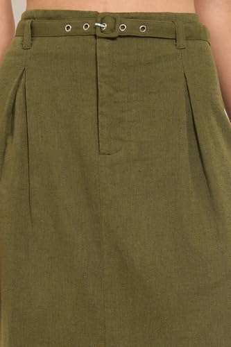 Annabelle by Pantaloons Womens Skirt_SS25WWANSKT00010E64A45_Capulet Olive_2XL