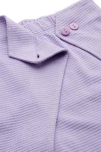 Allen Solly Girls Lilac Textured Contemporary Fit Shorts