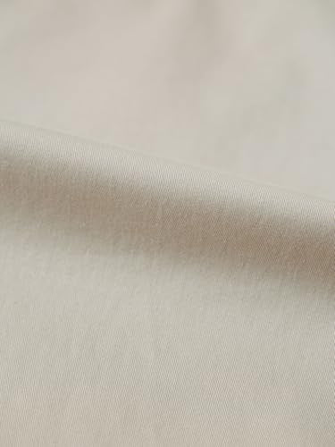 The Souled Store Solids: Beige Men and Boys Solid Cotton Twill Stretchable Utility Casual Streetwear Straight Fit Cargo Pants