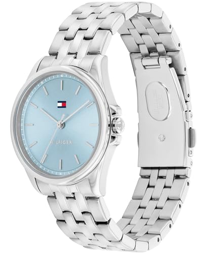 Tommy Hilfiger Women's 3H Quartz Bracelet Watch - Versatile, Easy-to-Wear and Timeless - 3 ATM Water Resistance - for Everyday Wear - Gift for Her - 30mm, Silver