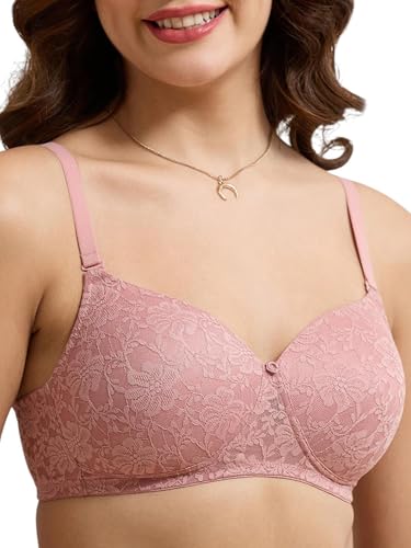 Amante Pink Solid Polyamide Women Bra