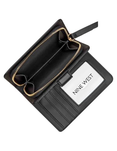 Nine West Lockup 9s French Wallet, Brown Black