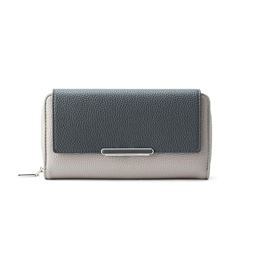 Lino Perros Men Faux Leather Avril Dual Tone Daily Grey Wallet