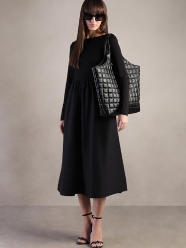 VERO MODA Women's Fit and Flare Black Dress