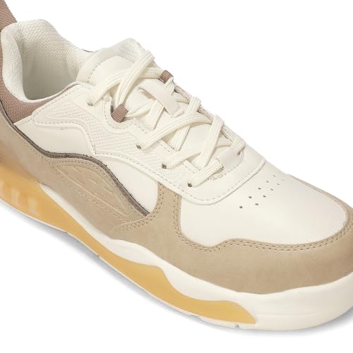 Liberty LEAP7X 3877 Beige Sports Lacing Sneakers for Men - 41