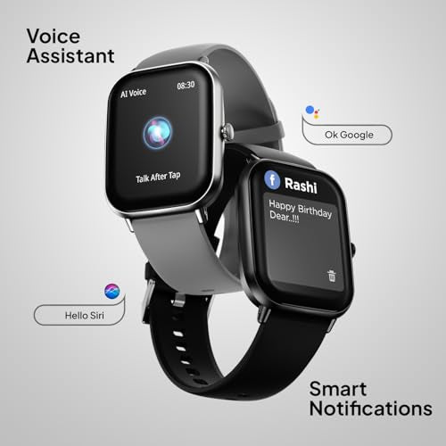 Fire-Boltt Ninja Call Pro Max Bluetooth Calling Smart Watch, 2.01" HD Display, 120+ Sports Modes, Health Suite, AI Voice Assistance, SpO2 & Heart Rate Monitor Smartwatch for Men & Women - Grey