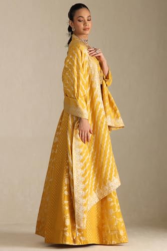 Soch Women's Viscose Lehenga Choli (OWS5CD21806_Yellow_M)