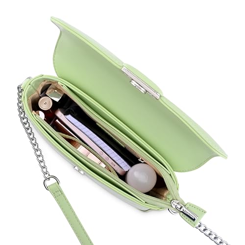 Fastrack Sling Bag for Women | Semi PU Handbag with Top Zipper & Button Flap Closure | Stylish Crossbody with Chain Sling Strap for Casual & Party Use