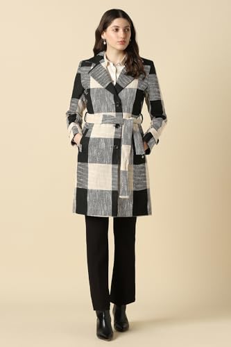 Women Beige Check Casual Jacket