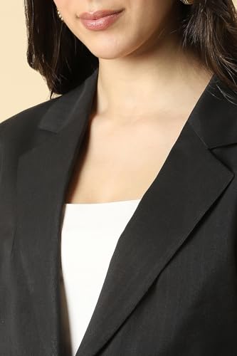 Allen Solly Women's Blazer (AHBZWRGFS37656_Black