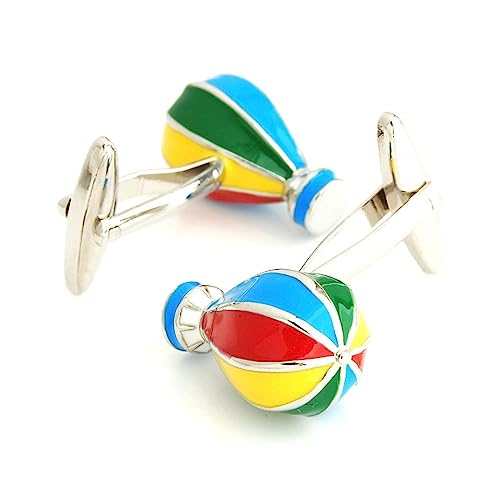 Peluche Enamel Hot Air Balloon Novelty Cufflinks for Men