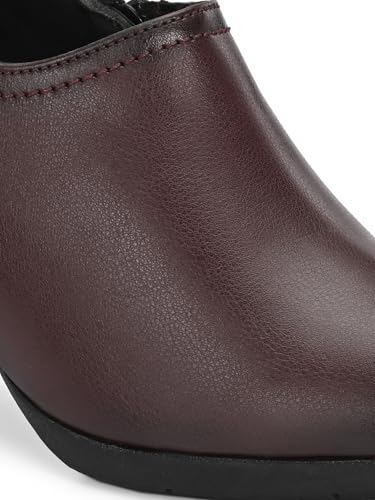 Delize Womens Brown/Cherry mid Heel Shoes (Brown, Numeric_5)