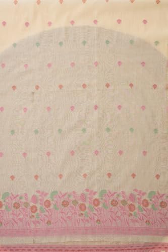 Soch Womens Beige Chanderi Woven Design Dress Material With Na
