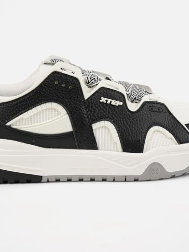 XTEP Skateboarding Shoes for Men's| Lightweight Canvas Sneakers with Strong Grip | Fashionable Street Style Footwear