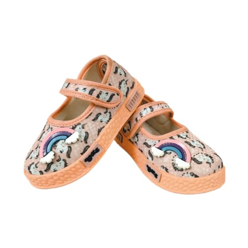 Coolz Girls Baby Fashion and Casual Ballerina Cute-1 for 1-4 yrs I Kids Shoes for Girls I (Peach, UK Footwear Size System, Toddler, Age Range, Medium, 18 Months, 24 Months)