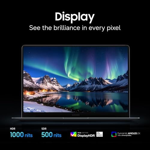 Samsung Galaxy Book6 Pro (Gray, 16GB RAM, 1TB SSD) | Intel Core Ultra 7 (Series 3) | 14" WQXGA+ Dynamic AMOLED 2X | 30Hrs Battery Life | 120 Hz Refresh Rate | Dolby Atmos Stereo Speakers | AI PC