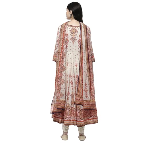 Biba Women's Cotton Kurta Set (SKDAFTB10600SS25ECR_Ecru