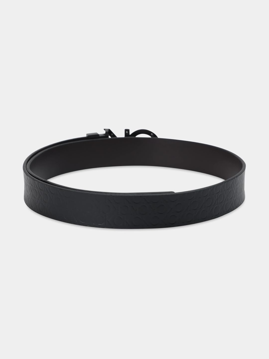 Calvin Klein Textured Black Leather Classic Belt
