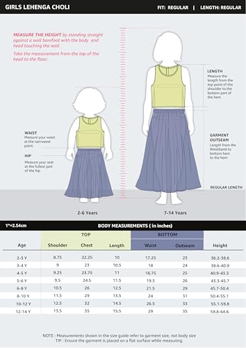 Amazon Brand - Symbol Kids Girls Cotton Readymade Lehenga Choli (SK-LC-SS26-2006_White_3-4 Years)