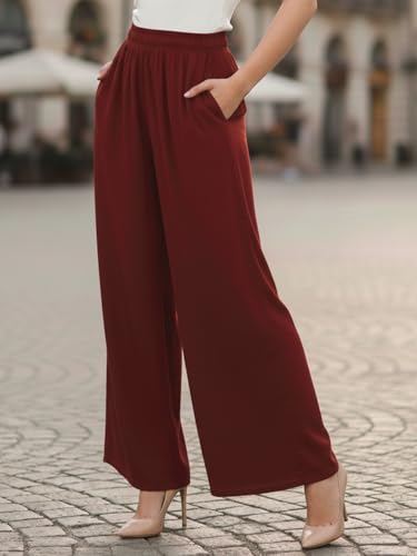 Lux Cozi PYNK Cotton Plazzo for Women_COZI_PYNK_PLAINPALAZZO_MRN_FS_1PC Maroon