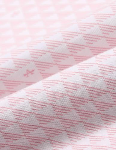 Arrow Sports Men's Pink Geometric Collared Neck Half Sleeve Casual Cotton Slim Fit T-Shirts (ASAITS3293_Pink_3XL)