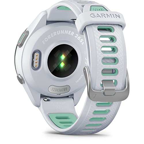 Garmin Forerunner 265S Advanced Multisport Touchscreen Smartwatch, Whitestone | Heart Rate Monitor, Training Stats, Daily Suggested Workouts, Up to 15 Day Battery Life with Signature Charging Bundle