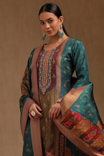 Soch Women's Brocade Salwar Suit Set (OWA5CD22377_Green