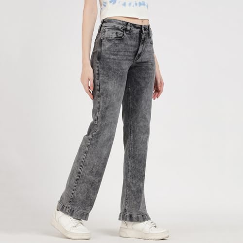 GUESS Tourmaline Light Solid High Rise Bootcut Pants Grey