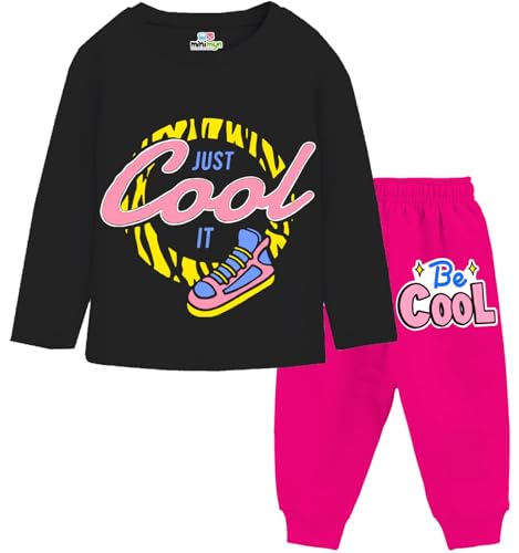 MINI MYN Baby Girls Regular Fit Full Sleeves Cotton T-Shirts & Pyjamas Set